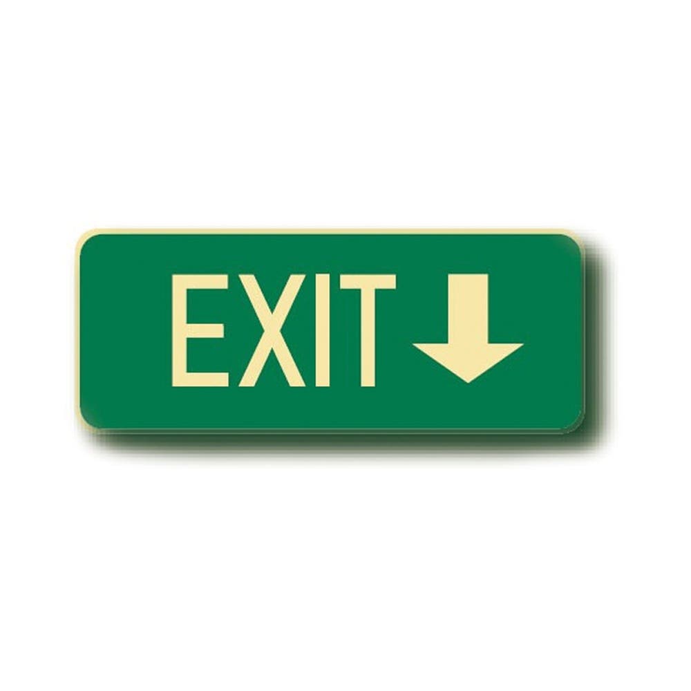 Sign EXIT + Arrow Down Luminated Stand 440 x 180mm 90160953 843309