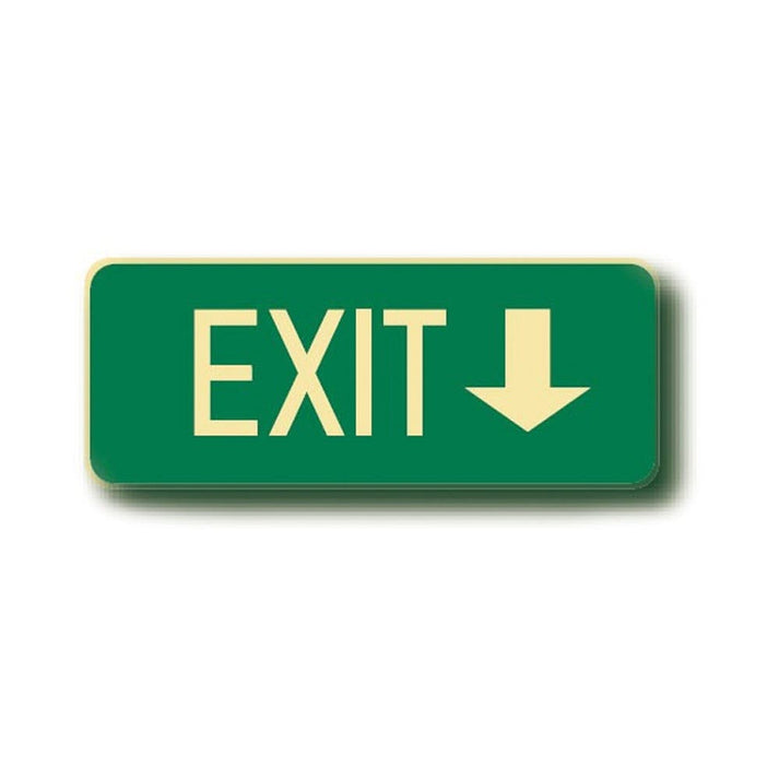 Sign EXIT + Arrow Down Luminated Stand 440 x 180mm – ATOM