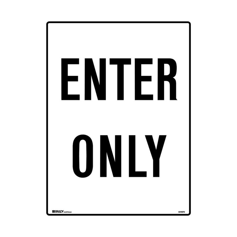 Sign ENTER ONLY 450 x 600mm Metal 90161017 90161017 841870
