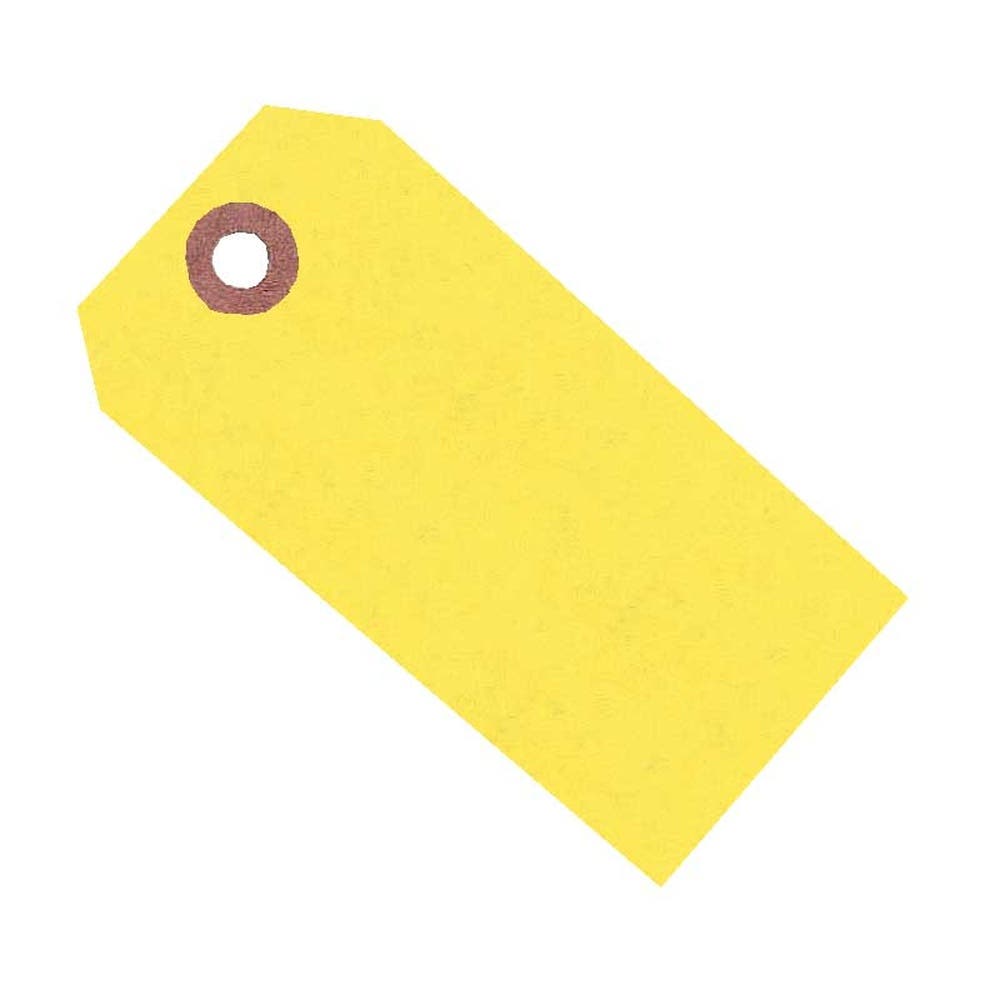 Tag Blank Fluoro Yellow 54 x 108mm Pk 1000 90161132 846487