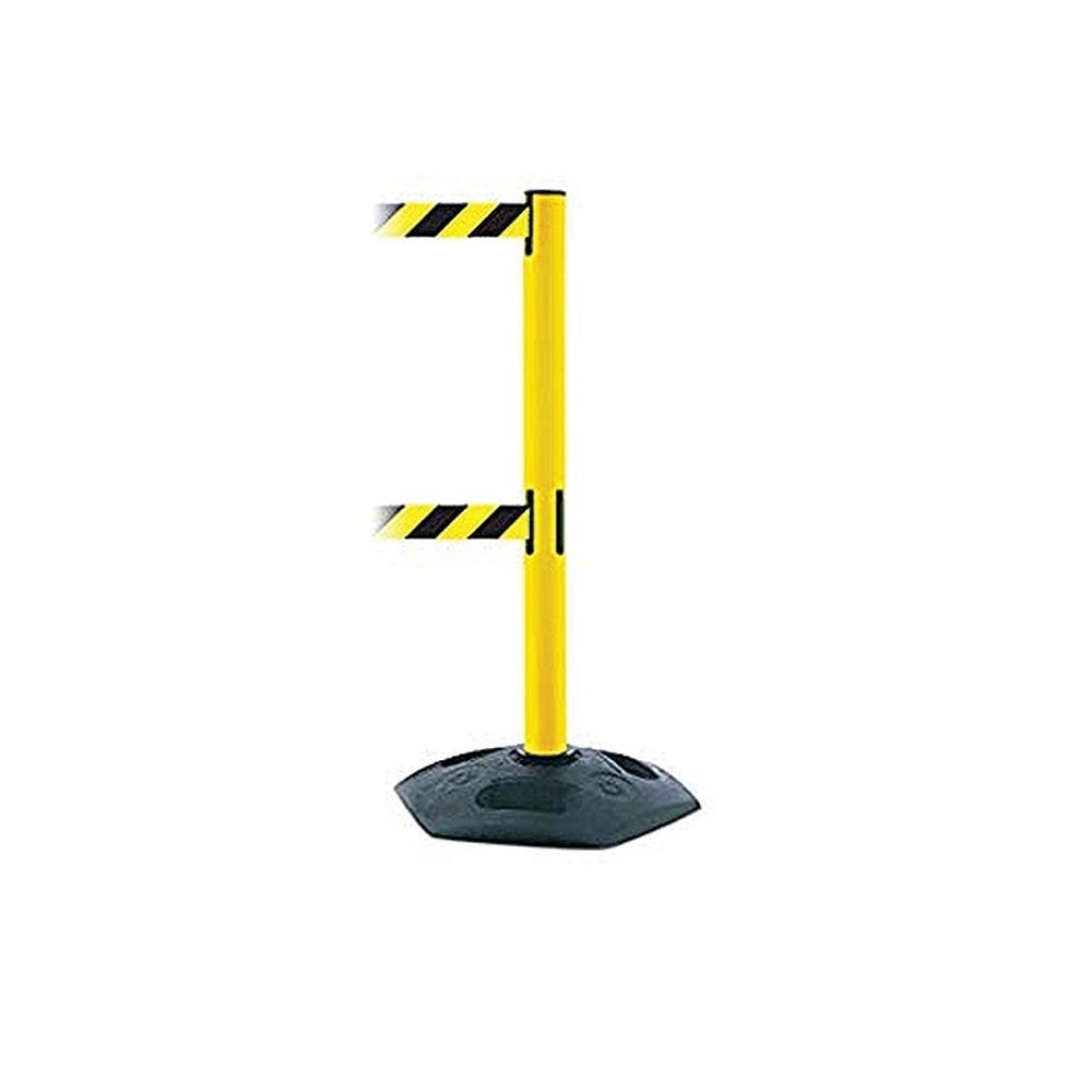Barrier Post Yellow Dual Post Yellow/Black Webbing 4m 90161231 850404