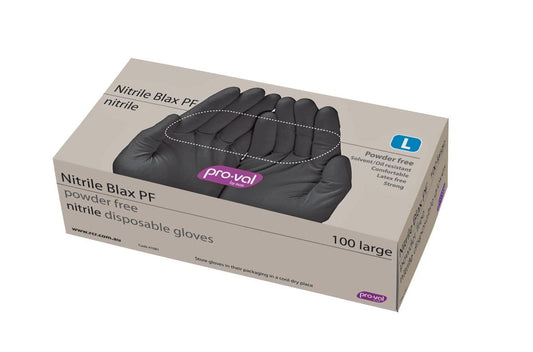 Nitrile Blax PF PV410 Nitrile Disposable Powder Free Box 100 Gloves PV410