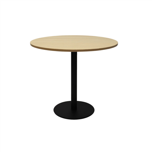 Rapid Table Round 900Mm With Black Base Natural Oak_9019480_CBT9 NO/BL