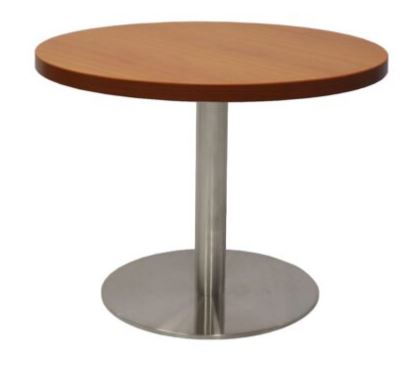 Rapid Round Coffee Table 600Mm Chrome Base 425H Cherry_9019483_CCT6 C/SS