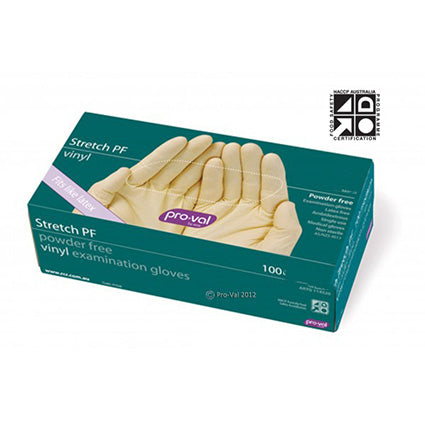 Pro-Val Gloves Stretch Vinyl Examination Powder Free White Box 1000 Large_9020193_41027