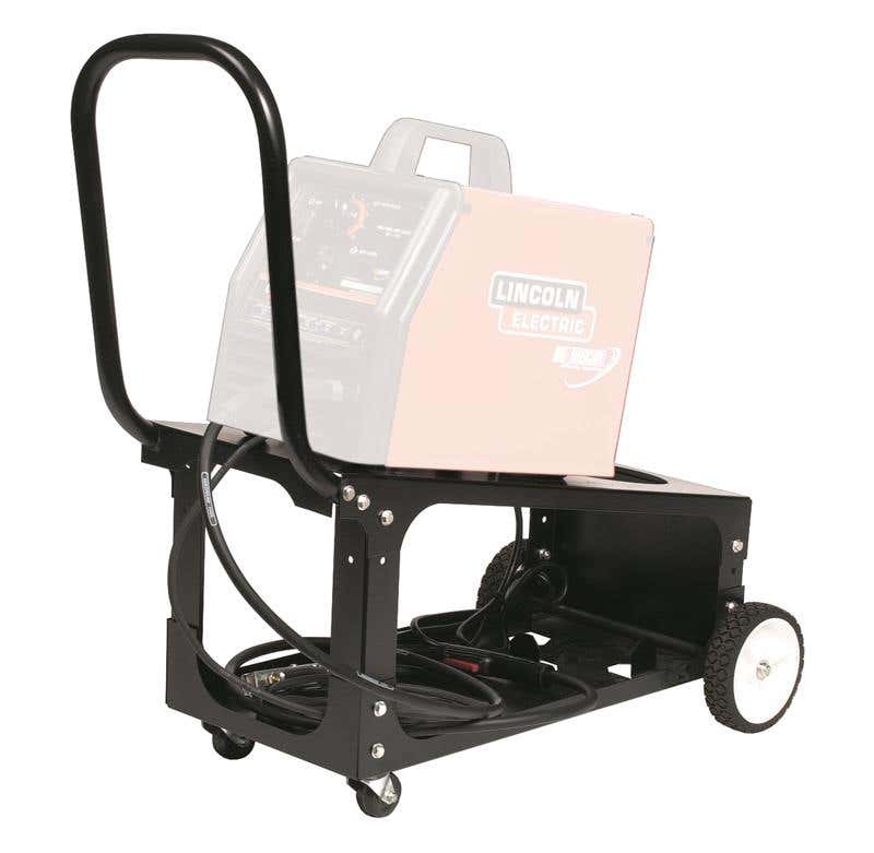 Trolley Welding Equipment + D Size Bottle Lincoln PowerMig 180 90210350 K2275-1