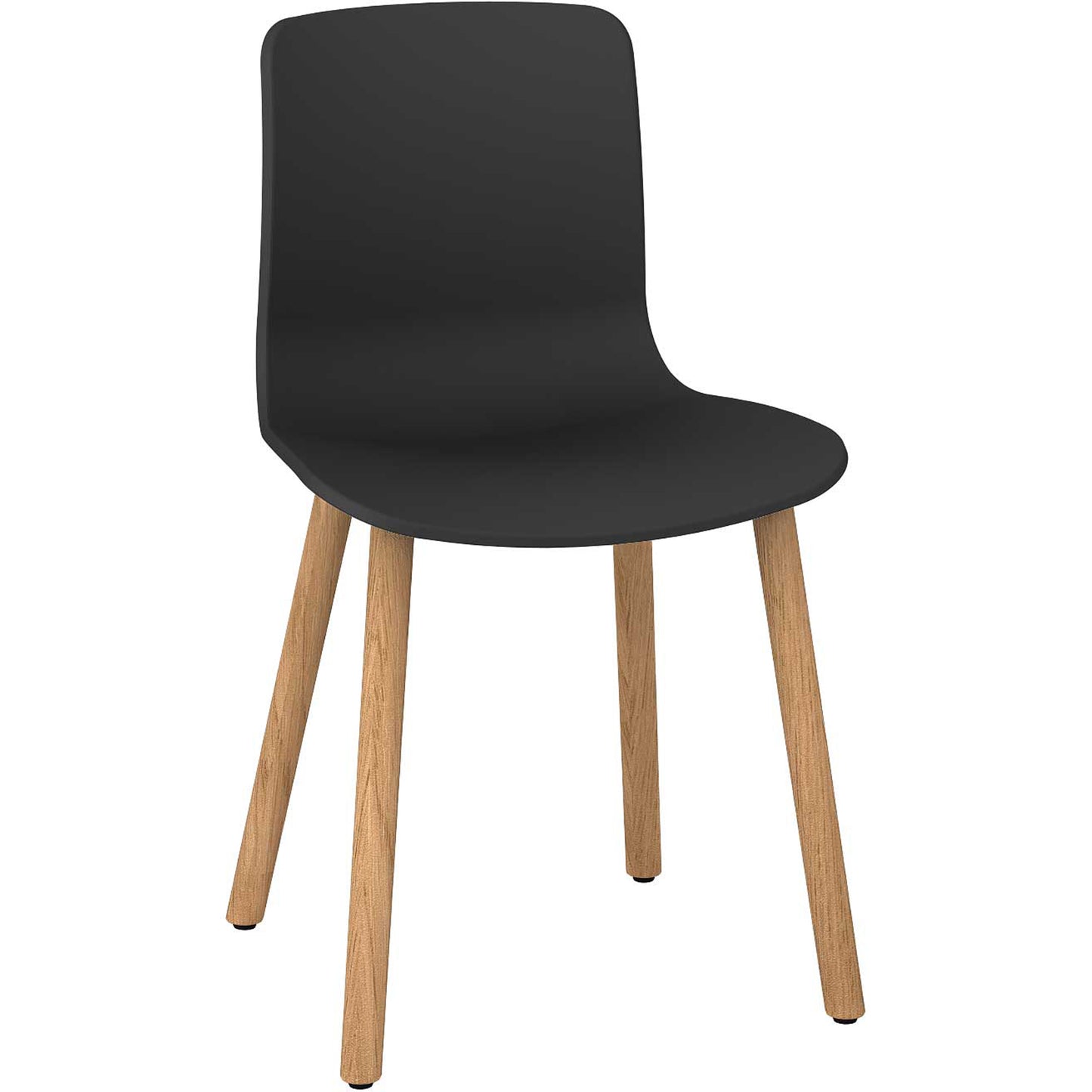 Acti Chair Beech Timber 4-leg Frame Poly Shell Black_9021265_A4T-N23