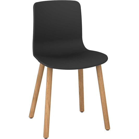 Acti Chair Beech Timber 4-leg Frame Poly Shell Black_9021265_A4T-N23