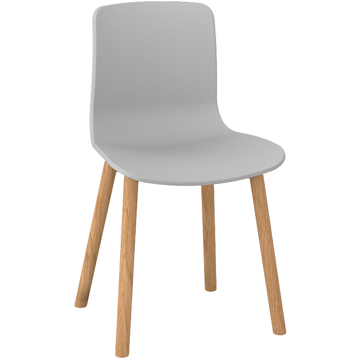 Acti Chair Beech Timber 4-leg Frame Poly Shell Light Grey_9021266_A4T-N09