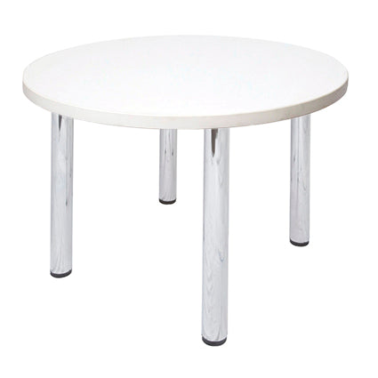 Rapid Table Round 900Mm With Chrome Legs White Top_9021295_CRT9 NW