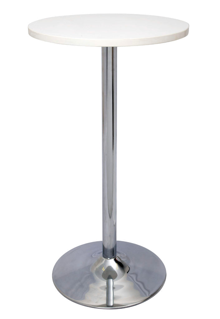 Rapid Dry Bar Table 600Mm Round Top 1075H Chrome Base White Top_9021296_CDBT6 NW/SS
