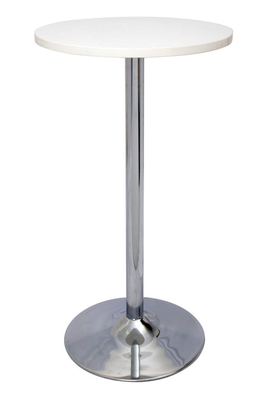 Rapid Dry Bar Table 600Mm Round Top 1075H Chrome Base White Top_9021296_CDBT6 NW/SS
