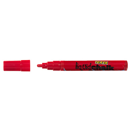 Texta Liquid Chalk Marker Dry Wipe Bullet Point 5.5mm Red_9021615_323490
