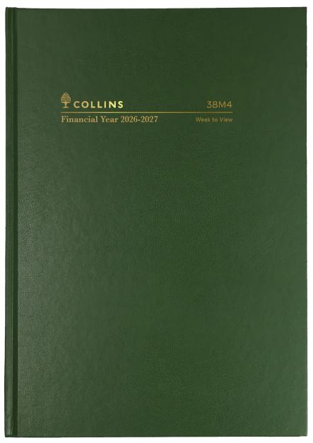 Diary Collins Financial 38M4 A5 Week To An Opening 24/25 Green_9022022_85517