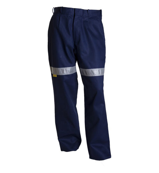 Mens Heavy Weight Cotton Drill Navy With Rm Reflective Tape Trousers 82R_9023152_DT1140T-82R