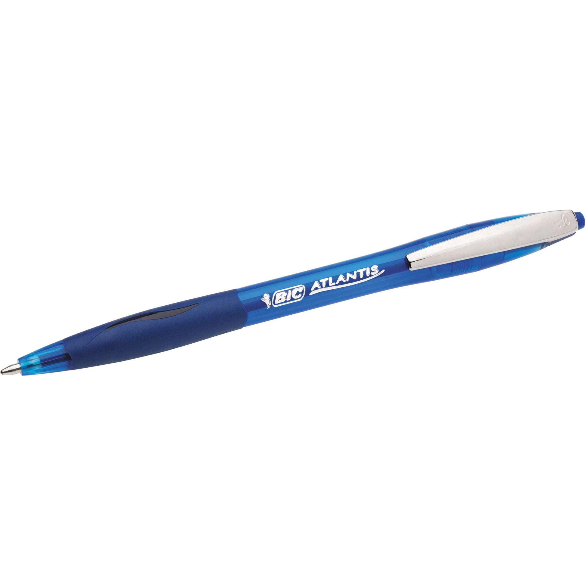 Bic Pen Atlantis Retractable Medium Ball (12) Blue 9023385 71615