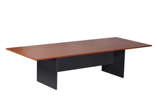 Rapid Boardroom Table 3200X1200X730Mm 2 Piece Top Cherry/Ironstone_9023407_CBT3212 C/I