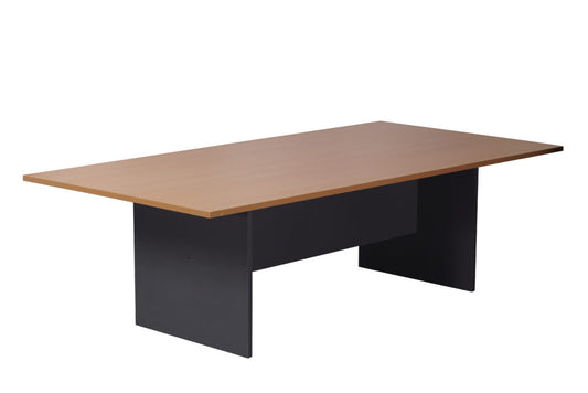 Rapid Boardroom Table 2400X1200X730Mm Top 25Mm Beech/Ironstone_9023408_CBT2412 B/I