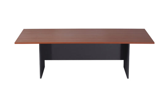 Rapid Boardroom Table 2400X1200X730Mm Top 25Mm Cherry/Ironstone_9023409_CBT2412 C/I