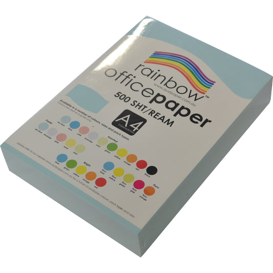 Rainbow Paper A4 80gsm Pastel Colours Sky Blue Ream_9023518_43927