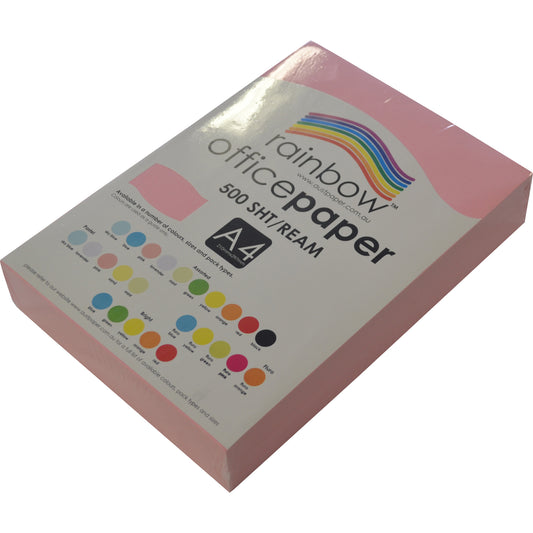 Rainbow Paper A4 80gsm Pastel Colours Pink Ream_9023520_43926
