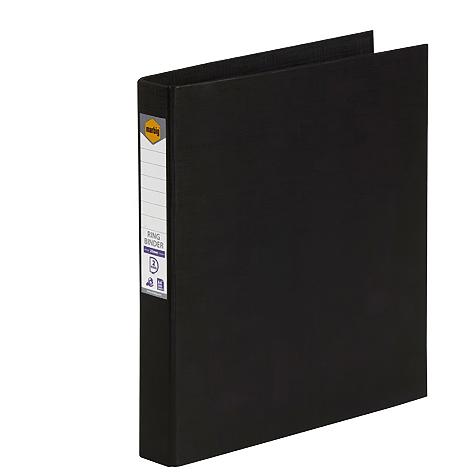 Marbig Binder PE A4 2D Ring 25mm Black_9023669_5022102