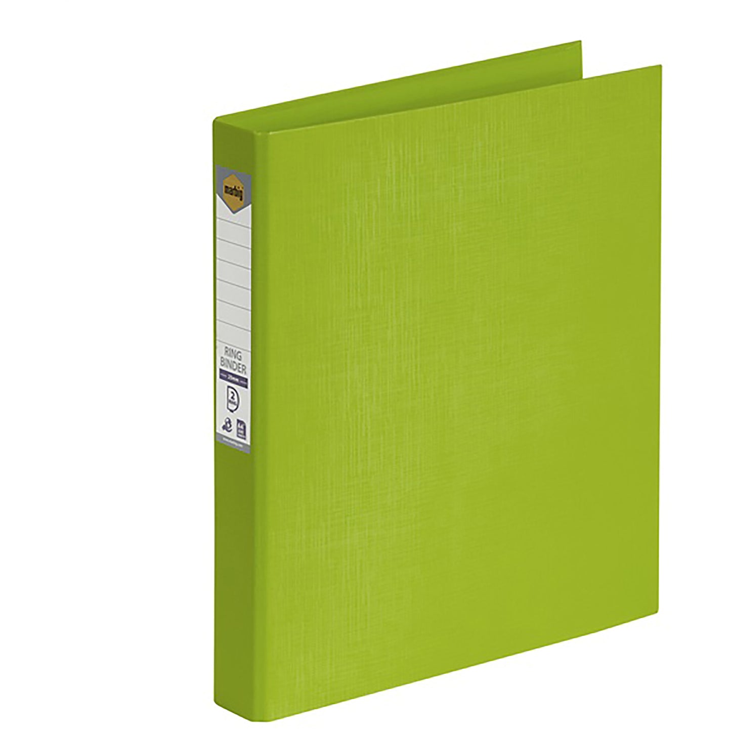 Marbig Binder PE A4 2D Ring 25mm Lime_9023670_45214