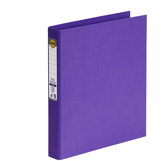 Marbig Binder Bright Ring PE A4 2D Ring 25mm Purple_9023674_45218