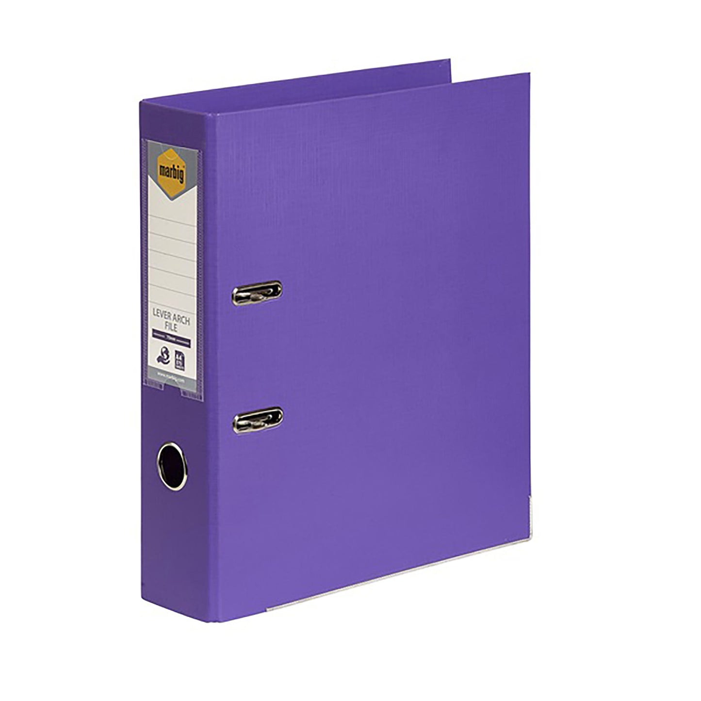 A4 Linen Look Lever Arch File Purple 9023684 6601019
