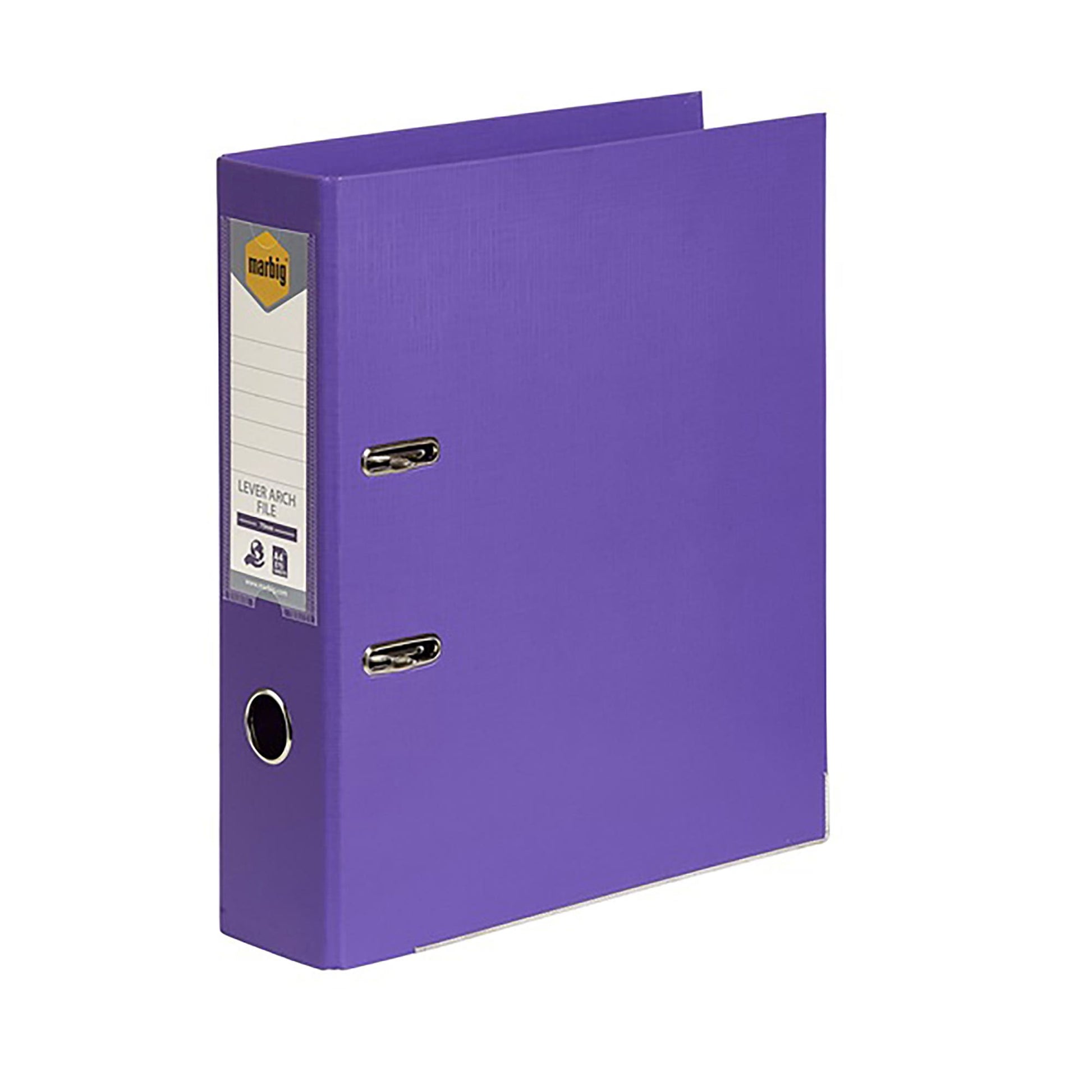 A4 Linen Look Lever Arch File Purple 9023684 6601019