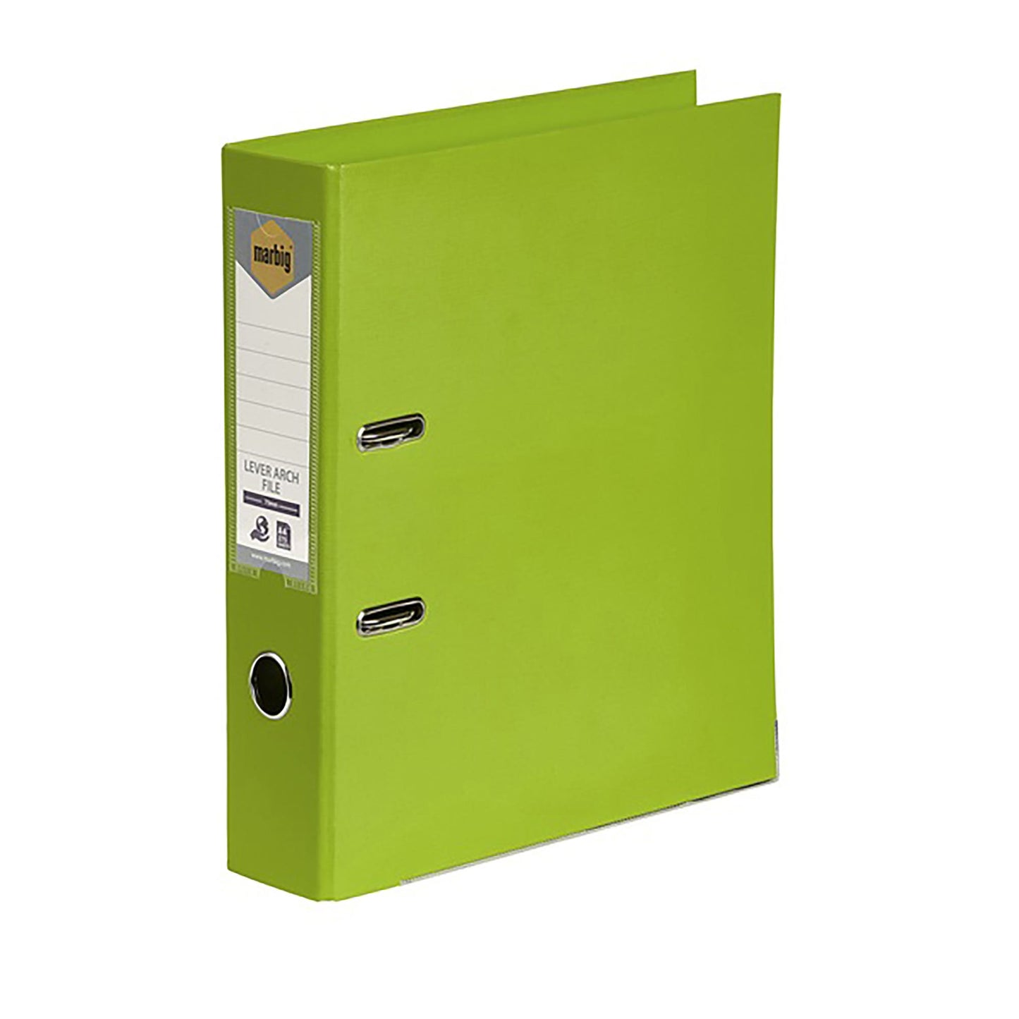 A4 Linen Look Lever Arch File Lime 9023687 6601032