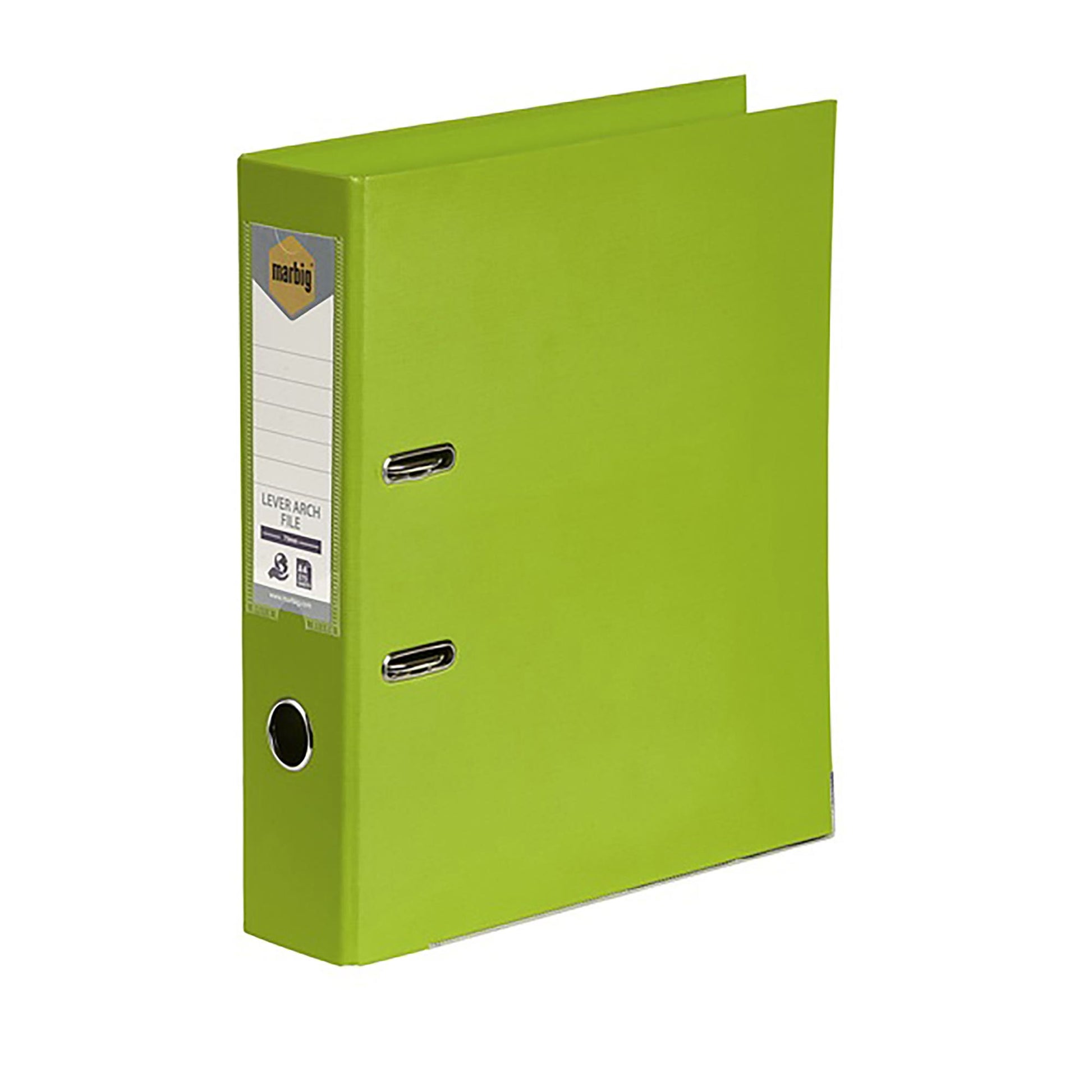 A4 Linen Look Lever Arch File Lime 9023687 6601032