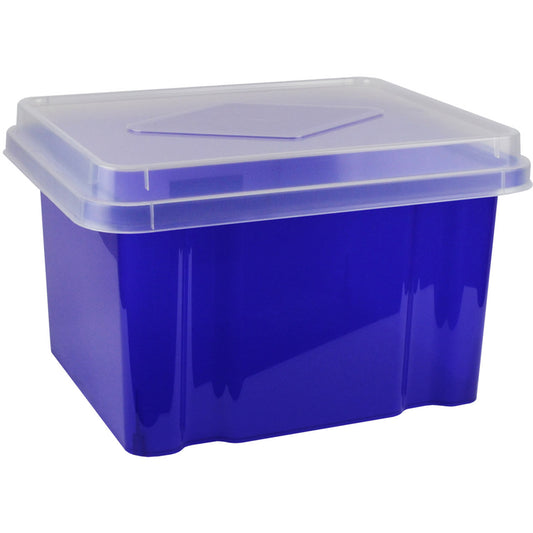 Italplast Storage Box Tinted Purple Base Clear Lid 360wx450lx285hmm 32L_9023693_24683