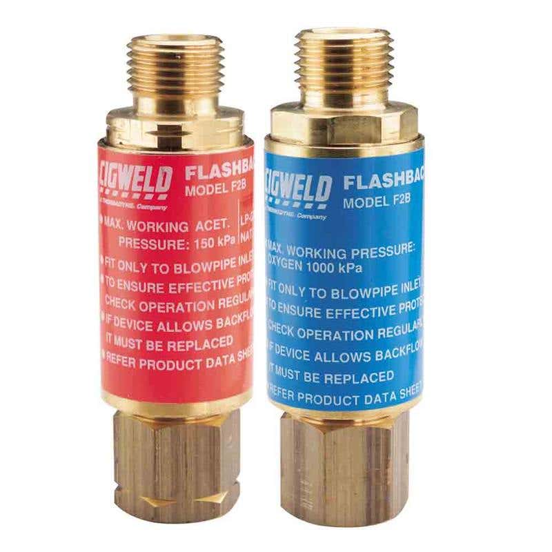 Arrestor Set F2B Oxygen + F2B Fuel 1 of Each Cigweld 90238006 308891