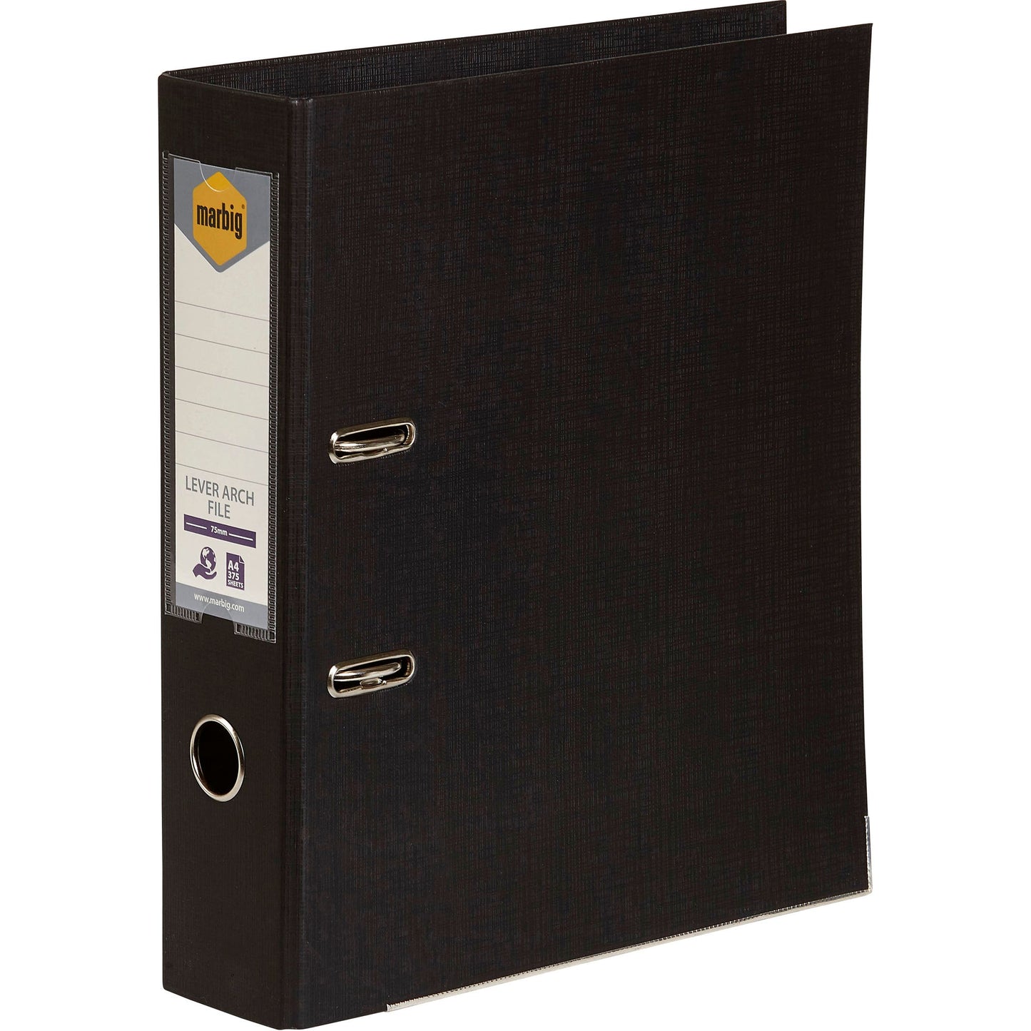 A4 Linen Look Lever Arch File Black 9023855 6601002