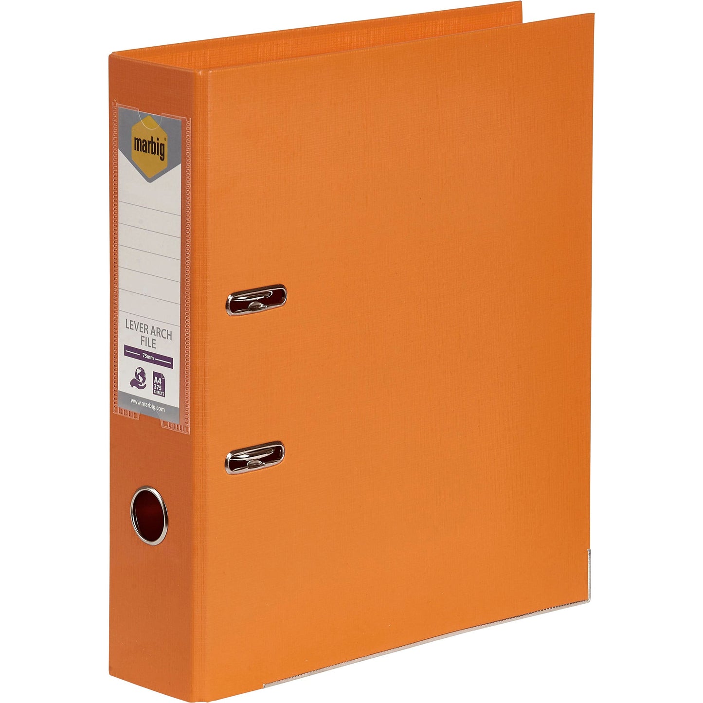 A4 Linen Look Lever Arch File Orange 9023856 6601006