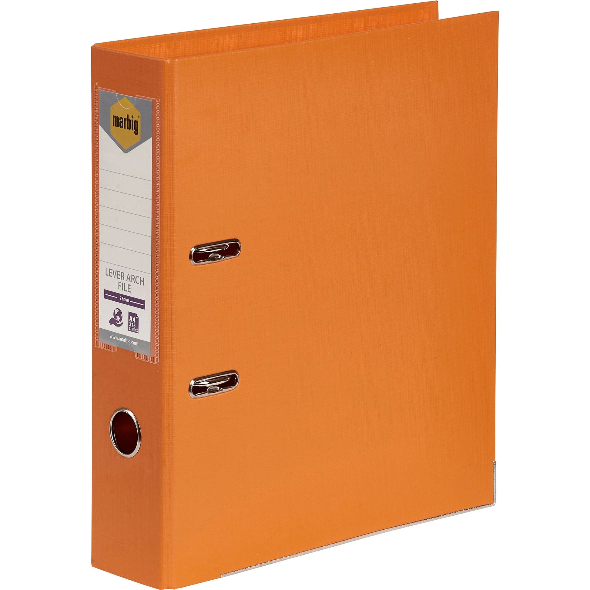 A4 Linen Look Lever Arch File Orange 9023856 6601006