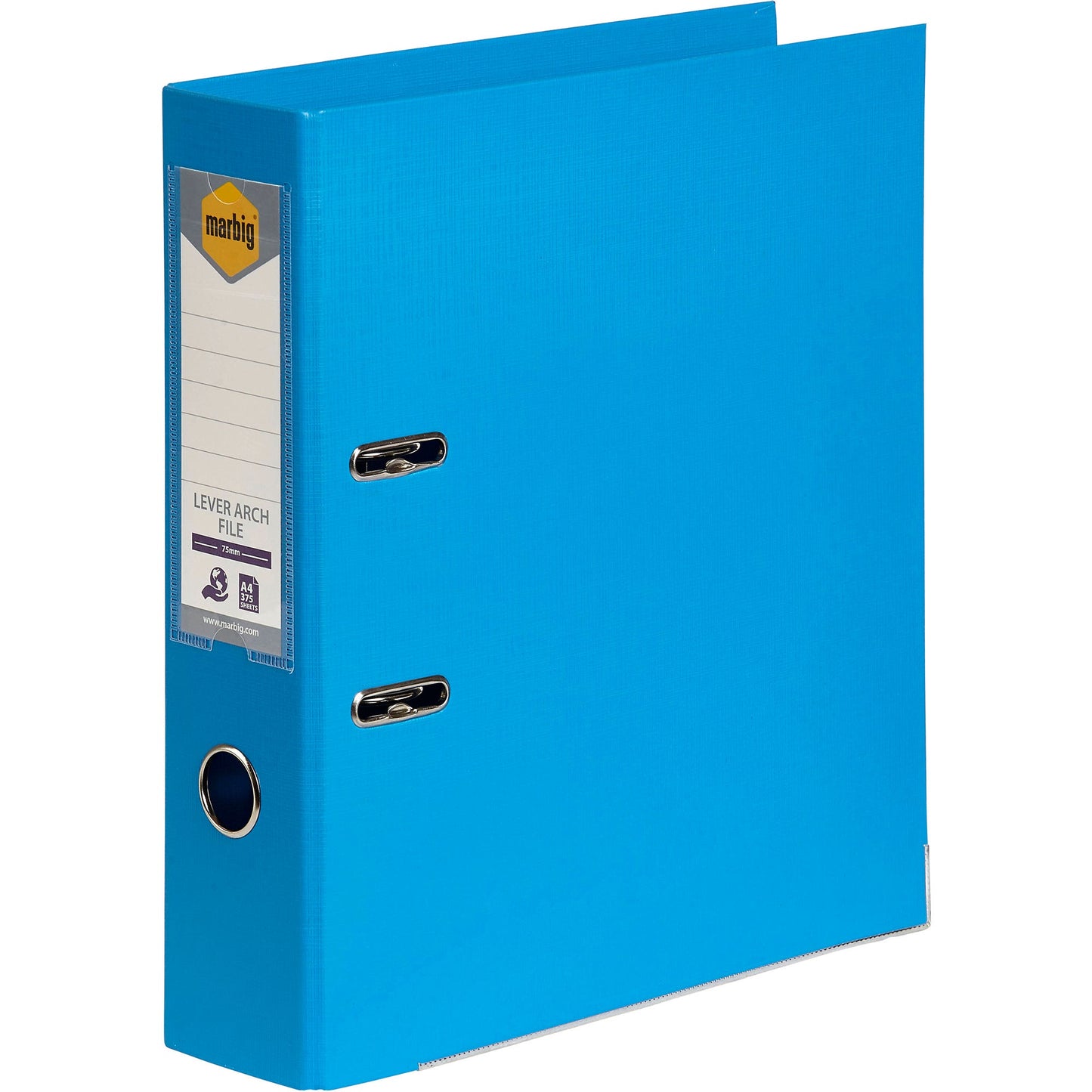 A4 Linen Look Lever Arch File Sky Blue 9023857 45207