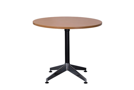 Rapid Typoon 900Mm Round Meeting Table Black Frame With 4 Star Chrome Base_9023875_TTR900 B
