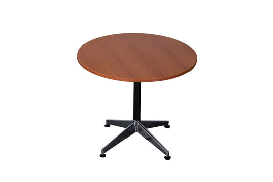 Rapid Typhoon 1200Mm Round Meeting Table Black Frame With 4 Star Chrome Bas_9023878_TTR1200 C