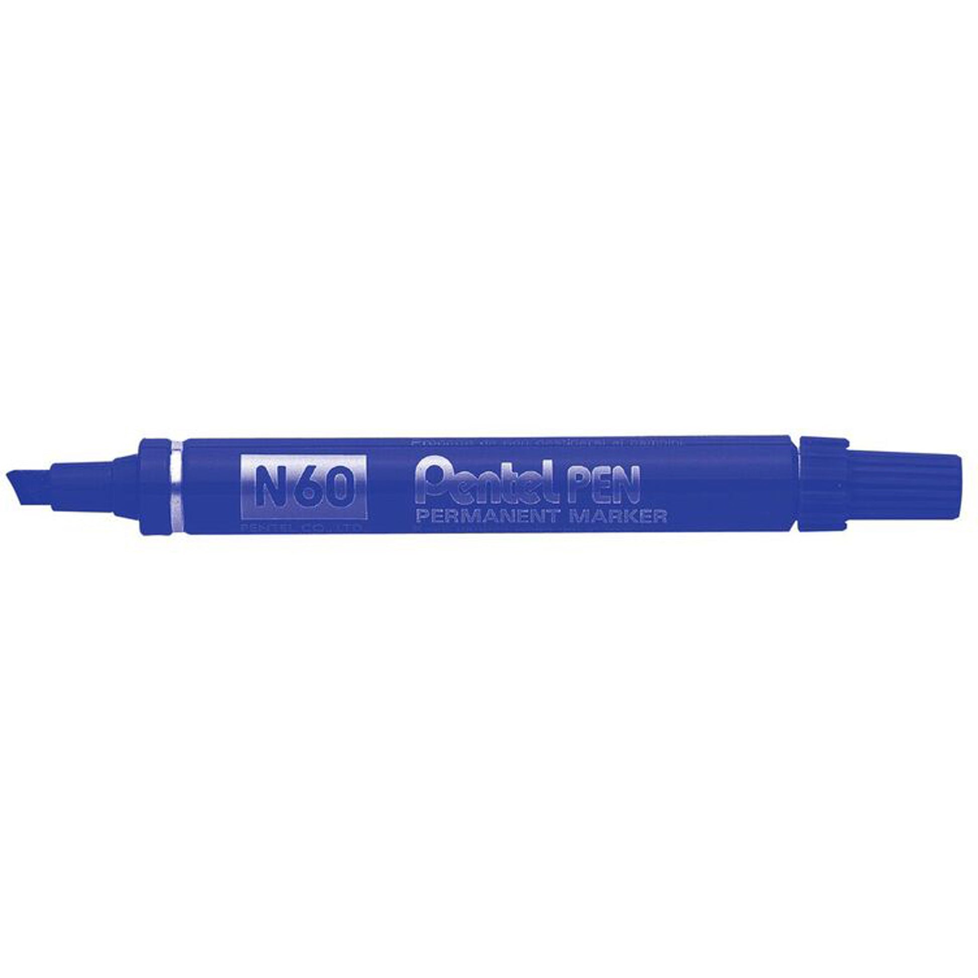 Pentel Marker Permanent N60 Chisel Point (12) Blue_9023908_10977