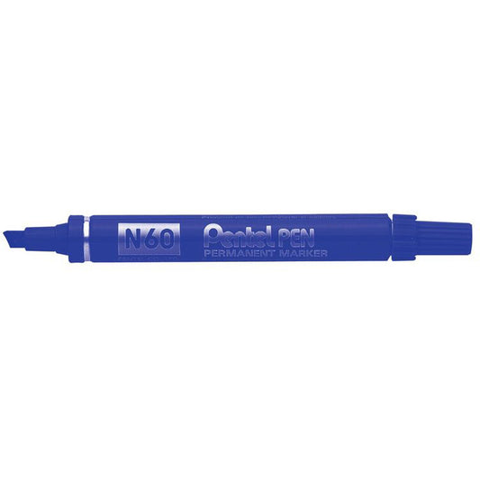 Pentel Marker Permanent N60 Chisel Point (12) Blue_9023908_10977