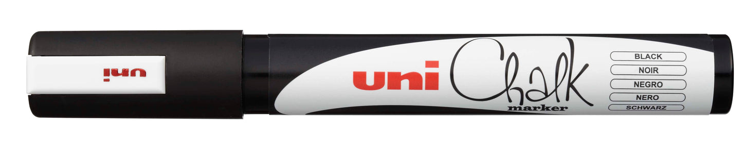 Uniball Pwe5 Liquid Chalk Marker Bullet Point 2.5mm Black 9023916 PWE5MBK