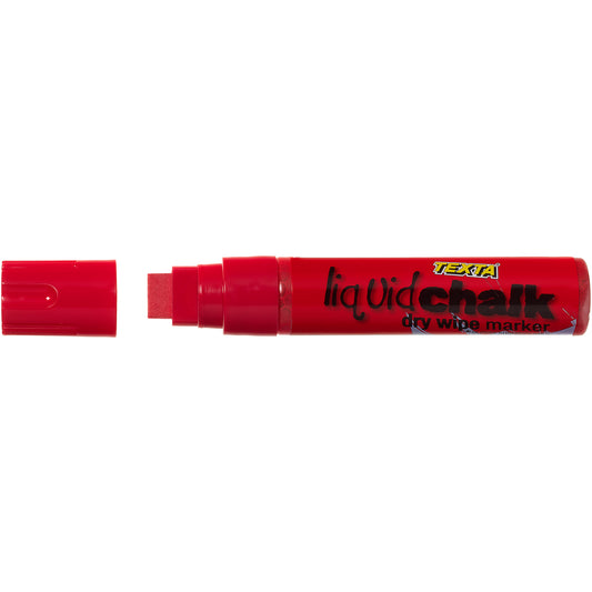 Texta Liquid Chalk Marker Dry Jumbo Chisel Point 15mm Red_9023918_0388090