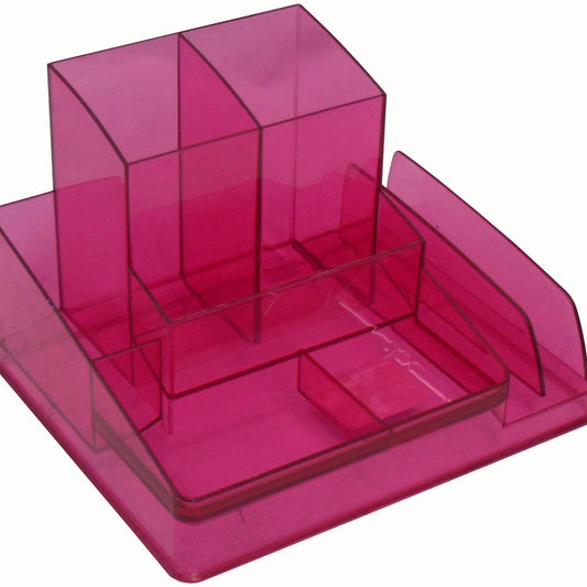 Italplast Desk Organiser I35 Plastic Tint Pink_9023919_24702