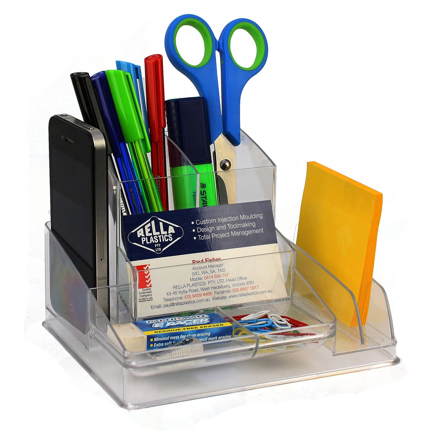 Italplast Desk Organiser I35 Plastic Clear_9023921_24690