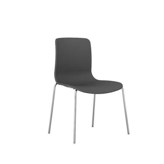 Acti 4 Leg Chair With Chrome Frame Poly Shell Charcoal_9024009_A4C-N20