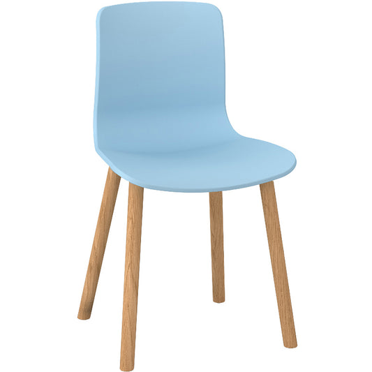 Acti Chair Beech Timber 4-leg Frame Poly Shell Pale Blue_9024013_A4T-N06