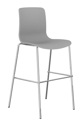 Acti Stool Tall 4 Leg Chrome Frame Poly Shell Light Grey_9024115_AGC-N09