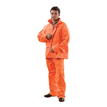 Paramount Safety RSHVO Rain Suit - Jacket Pants Hi Vis Fluro Orange Poly S_9027422_RSHVO-S
